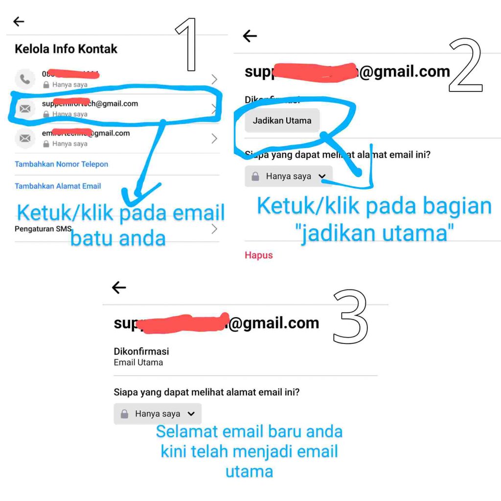 Cara Mengganti Email Utama