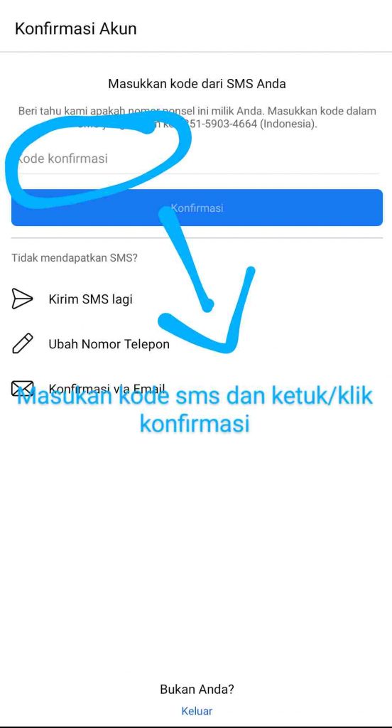 Ketuk/klik pada bagain daftar