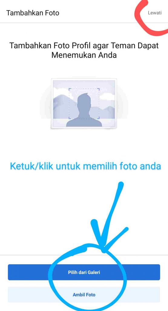 Masukan foto profil anda