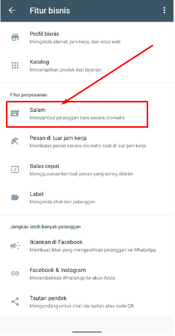 Pilih Menu Salam 