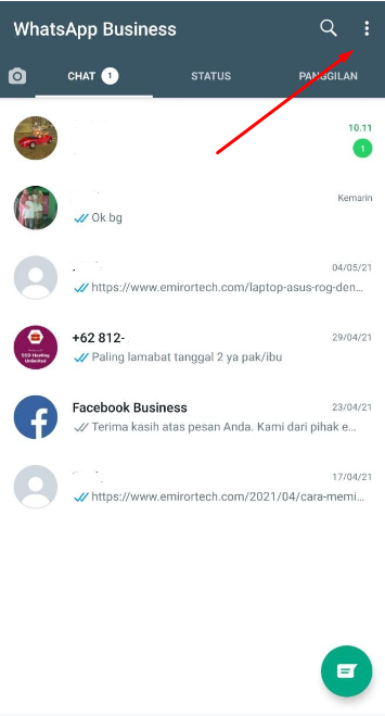 Masuk Kedalam Aplikasi Whastapp Business 
