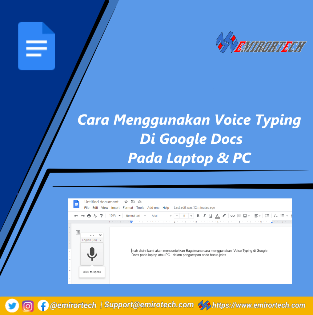Cara Menggunakan Voice Typing Di Google Docs