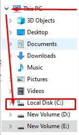 Buka Folder C (Device C)