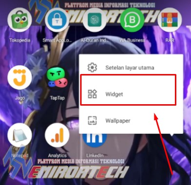 Ketuk Bagian Widget