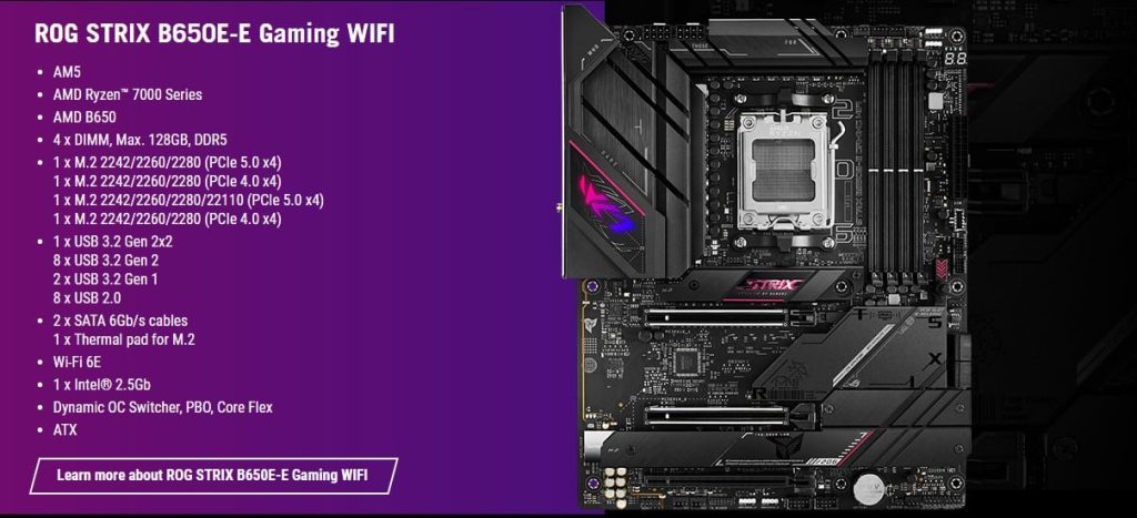 ROG Strix B650E-E Gaming Wifi