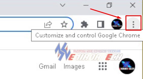 klik customize and control google chrome