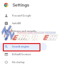 Pilih Menu Search Engine
