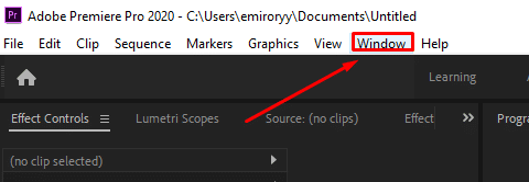 Cara Reset Layout Di Adobe Premiere Pro Dengan Mudah window-premiere-pro